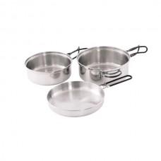 Easy Camp Stainless Steel Tour Cook Set L - 3 Piece 4 Person 