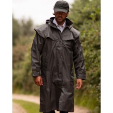 Walker & Hawkes Outdoor Waterproof Midland Cape Coat Olive