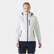 Women's Crew Hooded Midlayer Sailing Jacket 2.0 White Women's Crew Hooded Midlayer Sailing Jacket 2.0 White